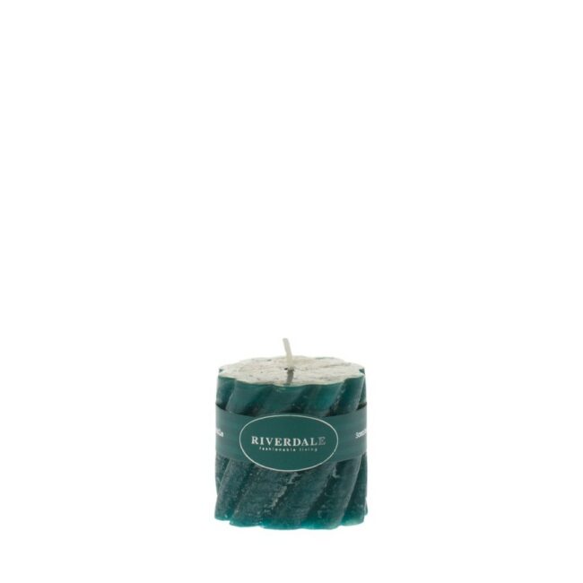 CANDLE SWIRL EMERALD 5X5CM