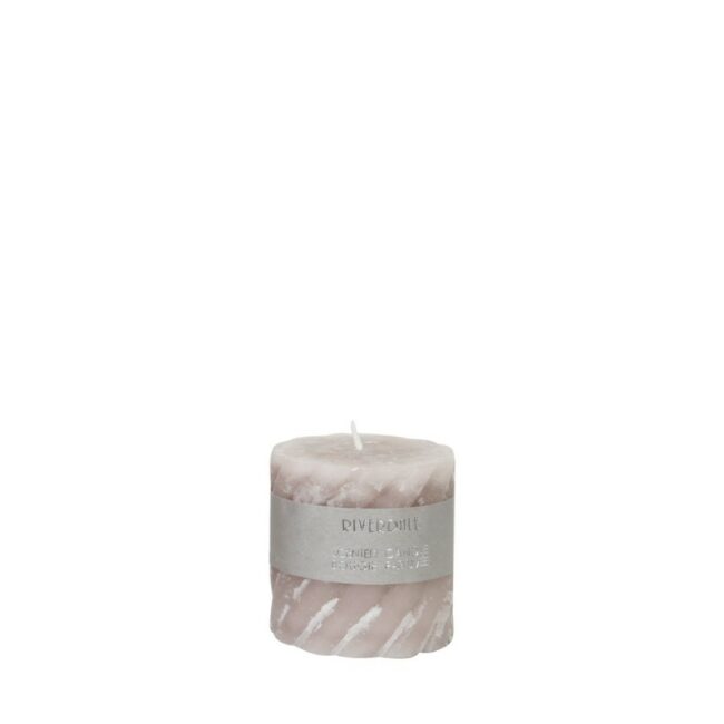 CANDLE SWIRL LIGHT GREY 7.5X7.5CM