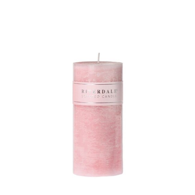 CANDLE PILLAR LIGHT PINK 7.5X15CM