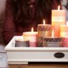 CANDLE PILLAR DARK GREY 7.5X7.5CM - Image 2