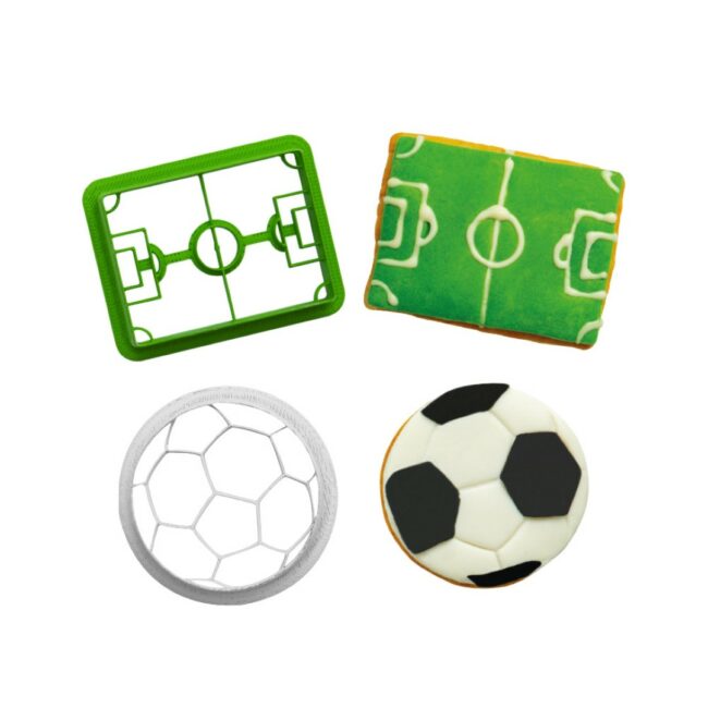 SET OF 2 GOAL PLASTIC COOKIE CUTTERS