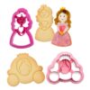 SET OF 2 PRINCESS PLASTIC COOKIE CUTTERS
