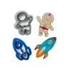 SET OF 2 SPACE PLASTIC COOKIE CUTTERS