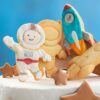 SET OF 2 SPACE PLASTIC COOKIE CUTTERS - Image 2