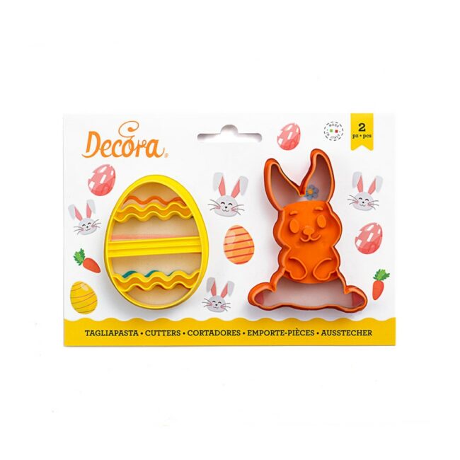 SET OF 2 BUNNY AND EGG PLASTIC COOKIE CUTTERS - Image 3