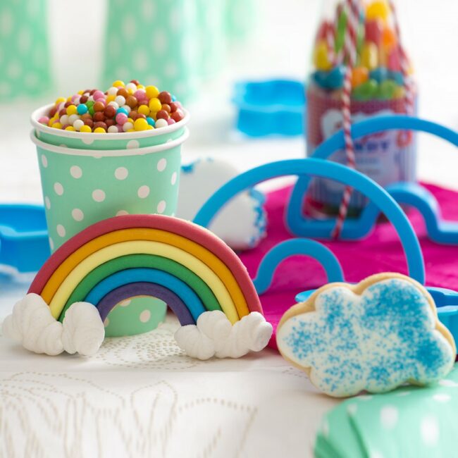 SET OF 2 RAINBOW AND CLOUD PLASTIC COOKIE CUTTERS - Image 3