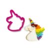 UNICORN PLASTIC COOKIE CUTTER 9X10XH2CM
