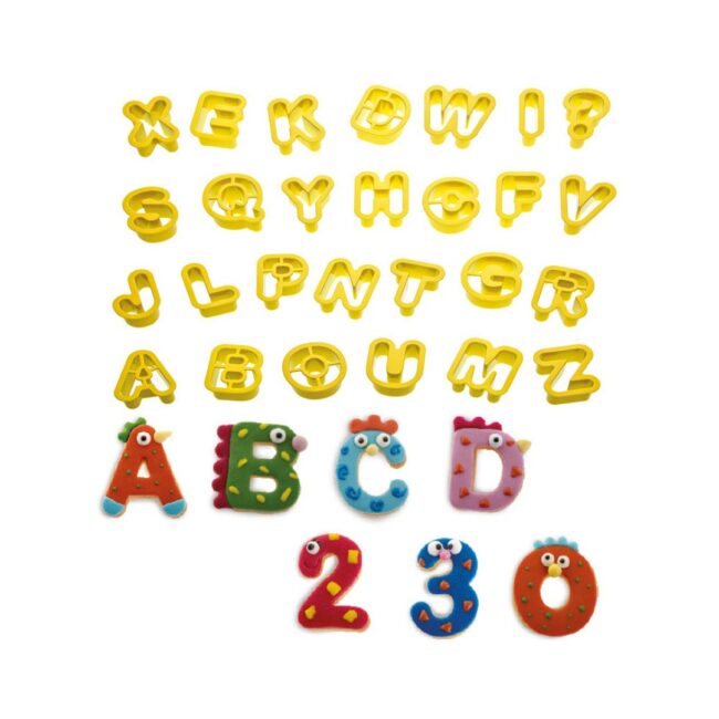 36 COOKIE CUTTERS ALPHABET  &  NUMBERS