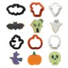 HALLOWEEN COOKIE CUTTERS PLASTIC 3/5XH 2.2CM 6PCS