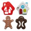 SET OF 2 GINGERGREAD MAN & HOUSE COOKIE CUTTERS 8/7XH 2.2CM