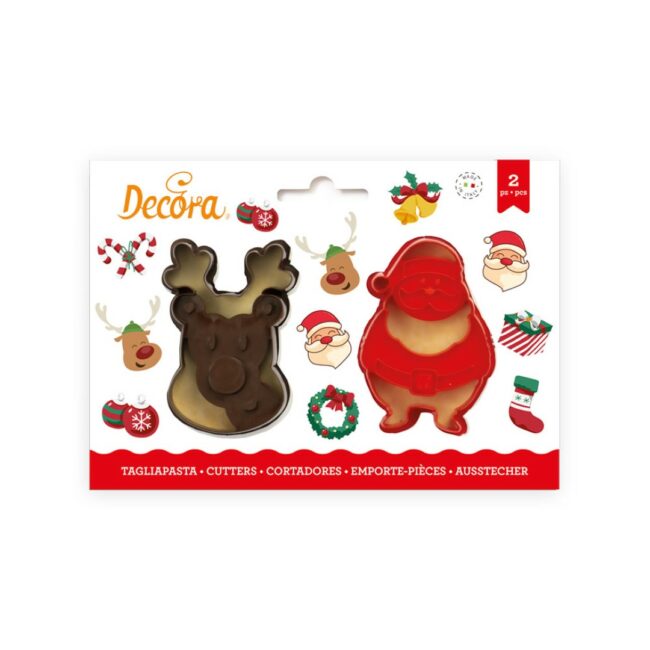 SANTA CLAUS & REINDEER COOKIE CUTTERS 8XH 2.2CM - Image 4