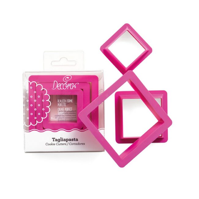 SET OF 3 SQUARE COOKIE CUTTERS