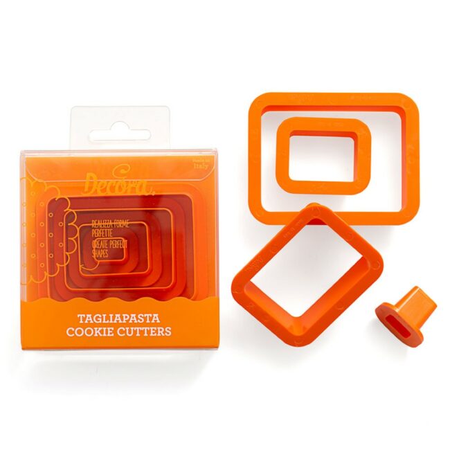 SET OF 4 RECTANGULAR COOKIE CUTTERS