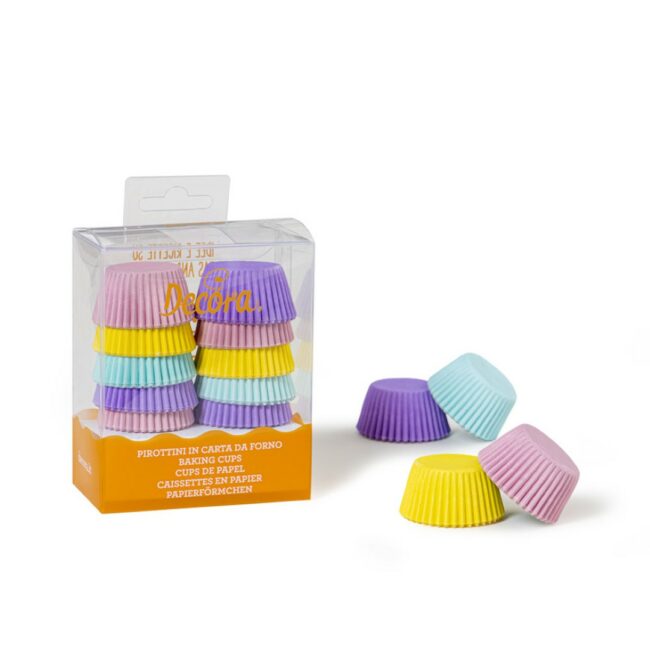 BAKING CUPS PASTEL COLOURS 32X22MM 200PCS
