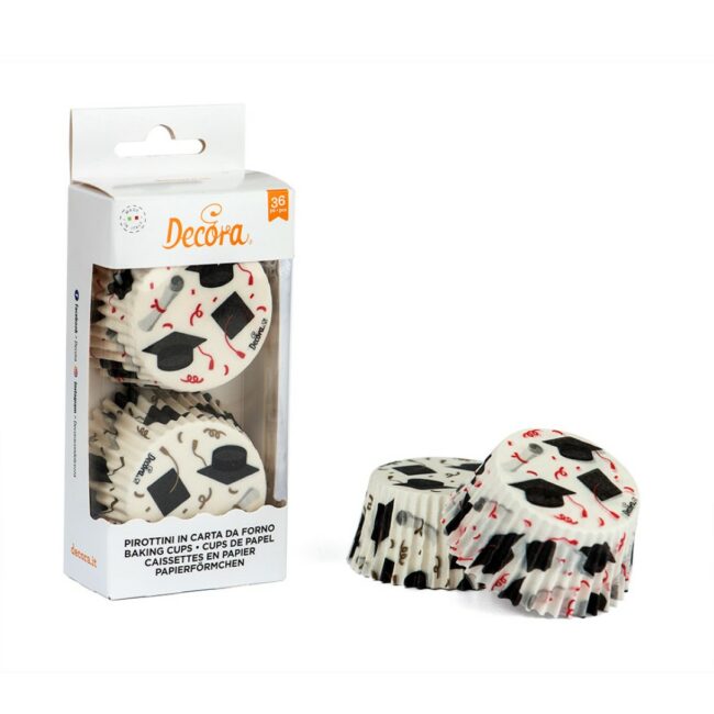 GRADUATION BAKING CUPS 50X32MM 36PCS