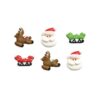 SANTA CLAUS SUGAR DECORATIONS - 6PCS
