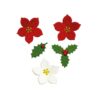 SUGAR DECORATION HOLLY LEAVES 4CM - 7PCS