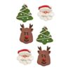 CHRISTMAS SUGAR DECORATIONS - 6PCS