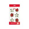 POINSETTIAS SUGAR DECORATION - 6PCS - Image 2