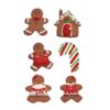 GINGERBREAD SUGAR DECORATIONS - 6PCS