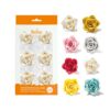 SUGAR DECORATIONS LARGE ROSES - 6PCS