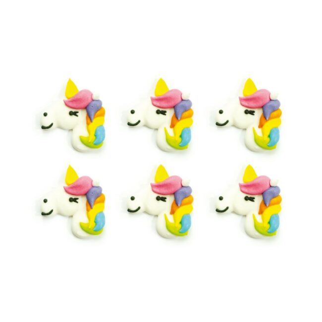SUGAR UNICORN DECORATION 3CM - 6PCS