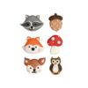 6 FOREST ANIMALS SUGAR DECORATIONS