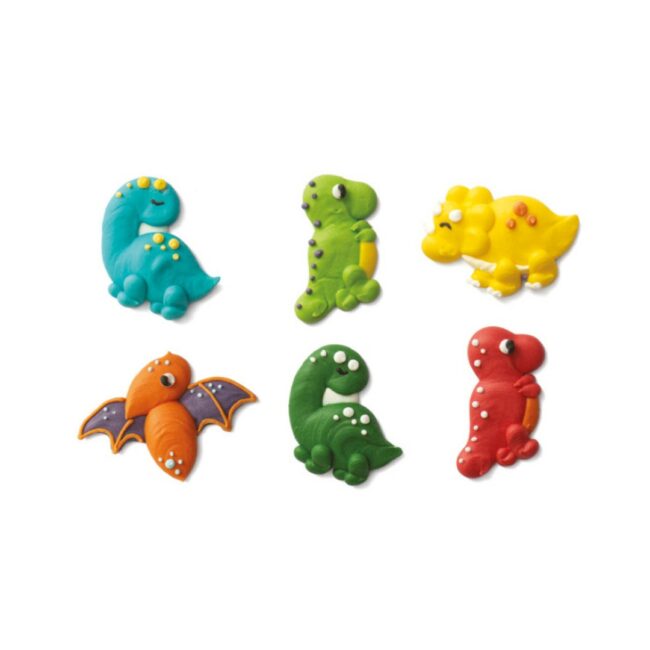 SET OF 6 JURASSIC SUGAR DECORATION