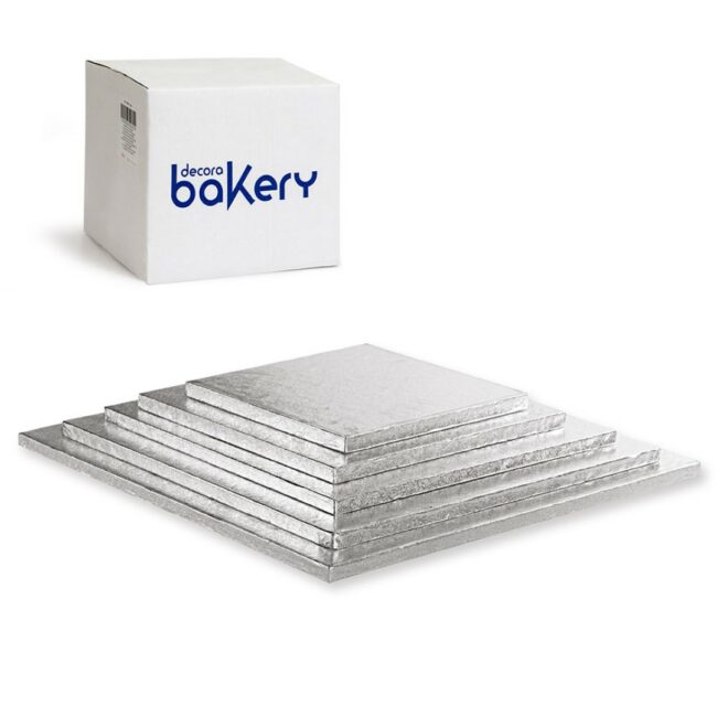 CAKE BOARD SQUARE SILVER THICKNESS 12MM