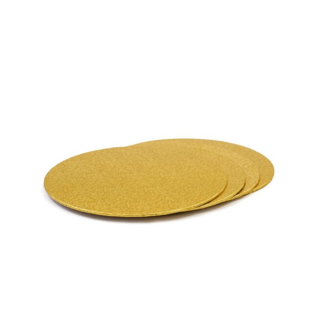 CAKE BOARD ROUND GOLD THICKNESS 3MM