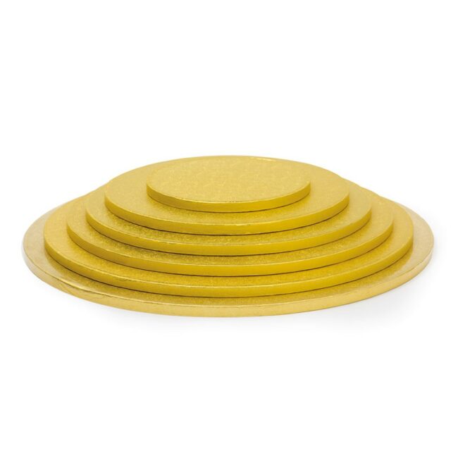 CAKE BOARD ROUND GOLD THICKNESS 12MM