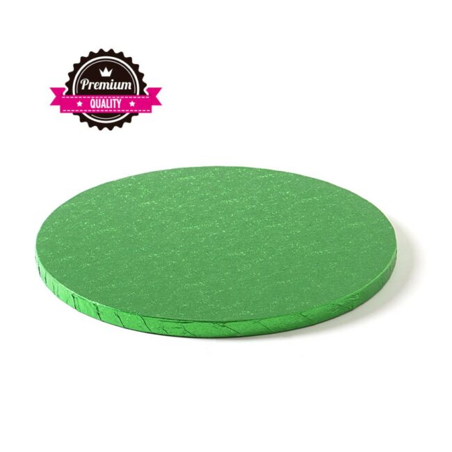 ROUND THIN CAKEBOARD GREEN THICKNESS 1,2CM