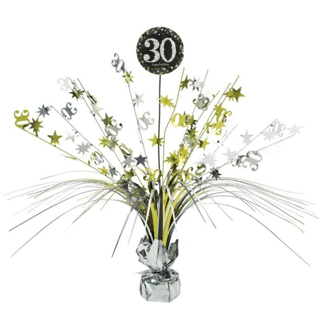 CENTERPIECE 30 CELEBRATION  SILVER & GOLD