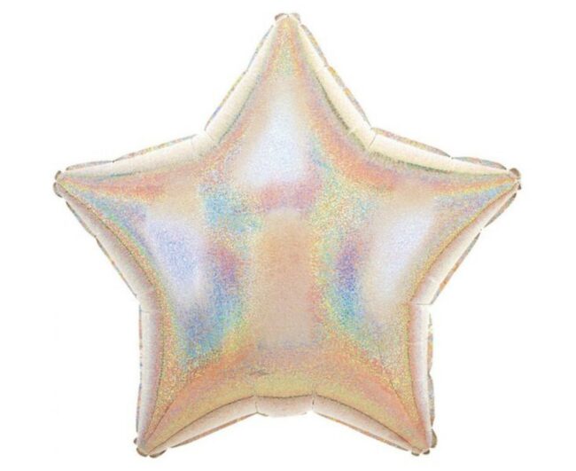 SILVER DAZZLER STAR FOIL BALLOON S55 46CM