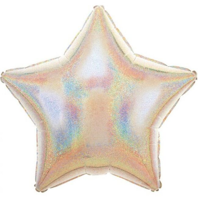 SILVER DAZZLER STAR FOIL BALLOON S55 46CM