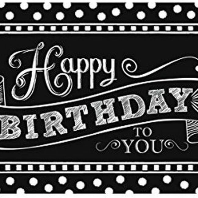 GIANT PARTY SIGN BIRTHDAY ACCESSORY BLACK & WHITE