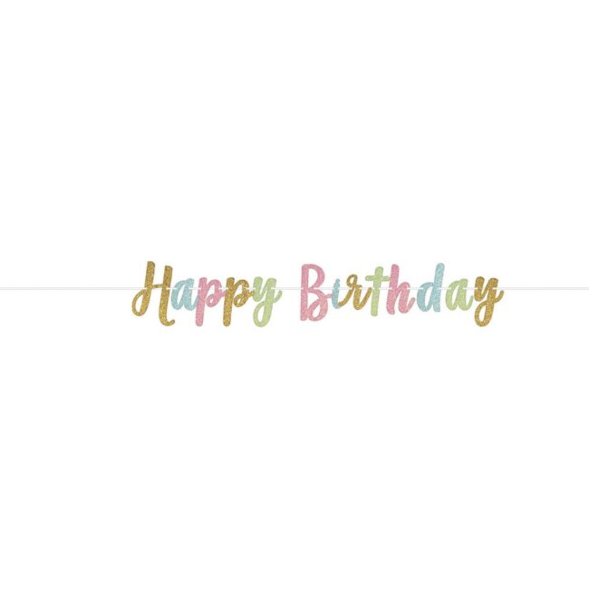 LETTER BANNER CONFETTI FUN PAPER 365.7 X 20.3 CM