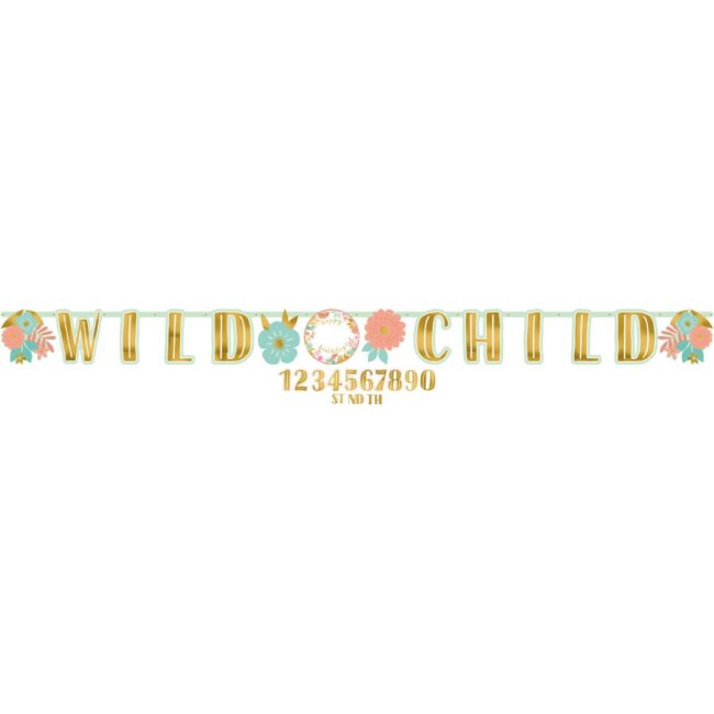 LETTER BANNER BOHO BIRTHDAY GIRL PAPER PERSONALIZABLE 320X25.4CM