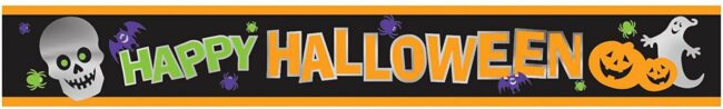 FOIL BANNER HALLOWEEN 274X12.7CM