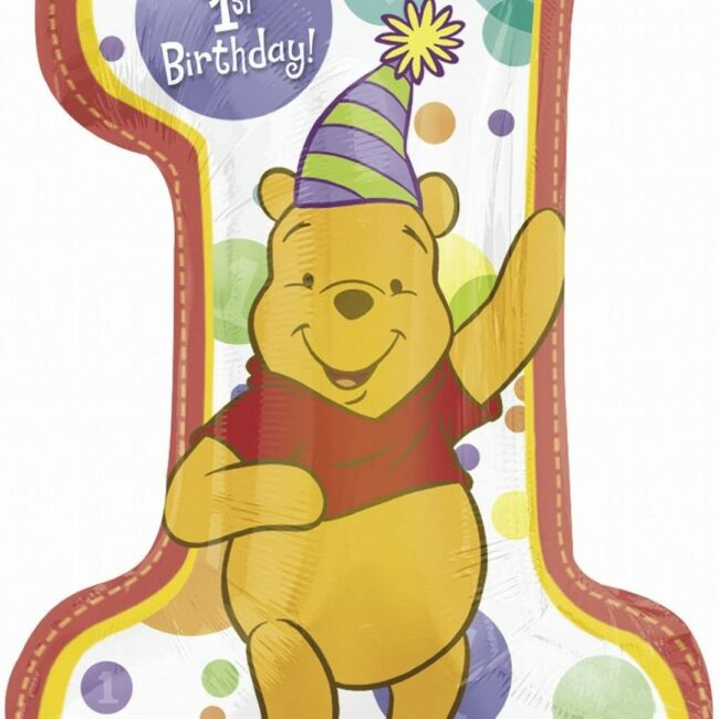 WINNIE 1ST BIRTHDAY BALLOON