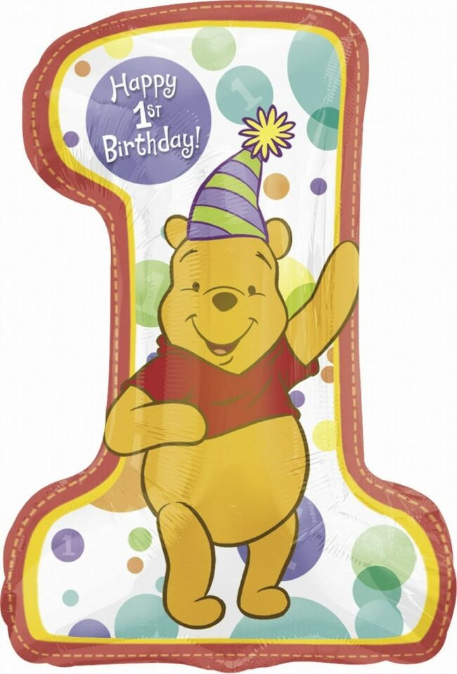WINNIE 1ST BIRTHDAY BALLOON