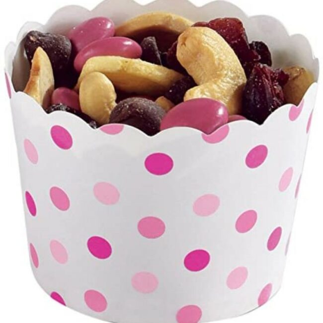 SNACK CUPS PAPER MINIS PINK 61X61X44CM 36PCS