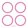 5 SHEETS OF 4 LABELS BRIGHT PINK 5.1 CM (20pcs)