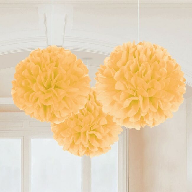 TISSUE PUFF ASSORTED SIZE GOLD