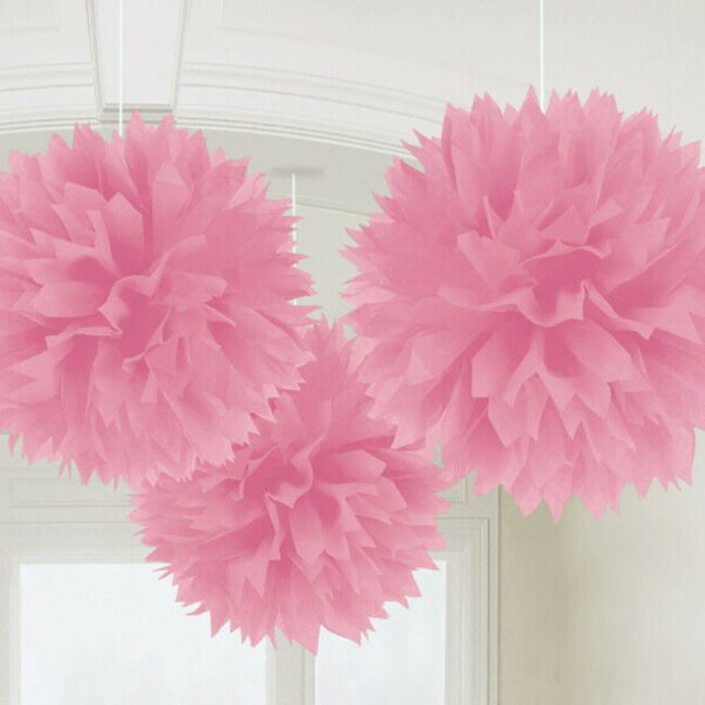 TISSUE PUFF LIGHT PINK 40.6CM 3PCS