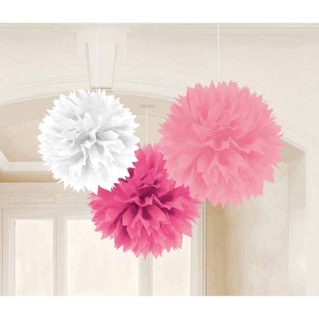 TISSUE PUFF MULTICOLOR 40.6CM 3PCS