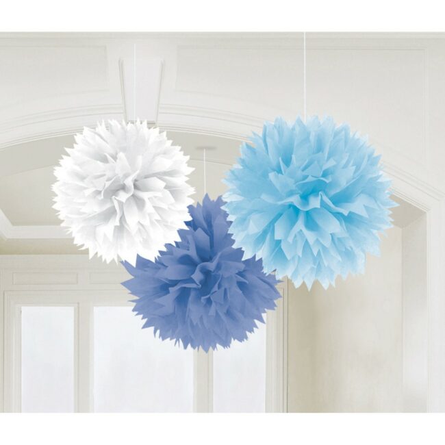 TISSUE PUFF MULTICOLOR 3PCS
