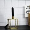 CANDLE HOLDER GOLD BLOCK 8.5X7X13CM - Image 3