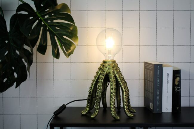 OCTOPUS LAMP GOLD 25X25X25 CM - Image 2