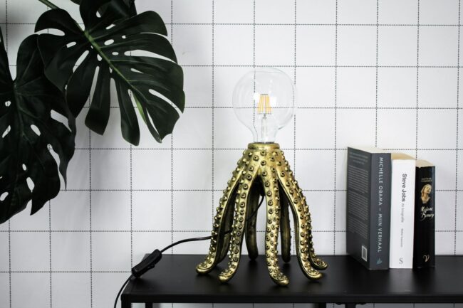 OCTOPUS LAMP GOLD 25X25X25 CM - Image 3